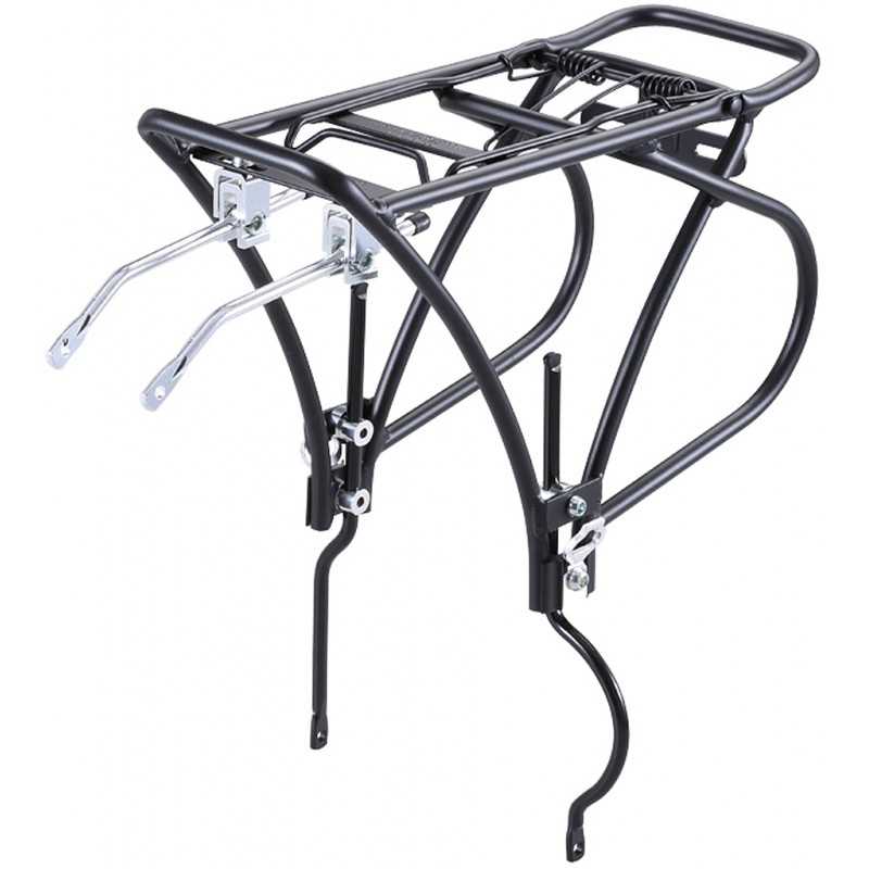 OSTAND Portabultos trasero de aluminio regulable para bicicletas 26-28 con freno disco y soporte alforjas - 15329