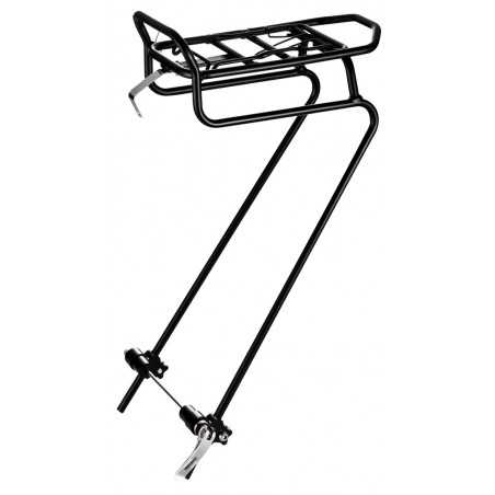 LUGGAGE HOLDER, GRILL FRONT ALUMINUM BLACK ADJUSTABLE 24 TO 28 AT AXIS