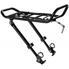 OSTAND Portabultos delantero regulable en aluminio negro para bicicletas de 24 a 28 pulgadas 15331