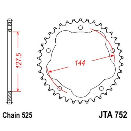 rear sprocket made of aircraft-grade 7075-t6 aluminum alloy