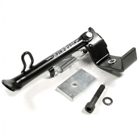 buzzetti steel side stand - motorcycle support leg in black