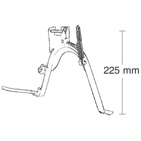 caballete central pata soporte completo