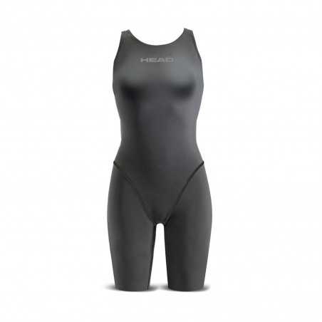 liquidfire power knee-open back lady swimsuit for competitive swimming