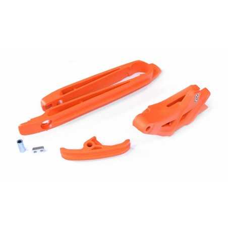 chain guide + skate  kit naranja kt04005-or