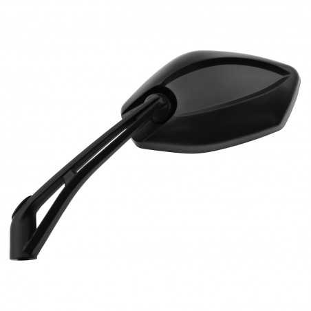 oem type left rearview mirror for motorcycle handlebar - black