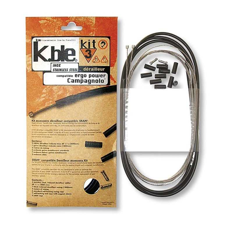 TRANSFIL Kit cables sleeves change stainless Campagnolo ergopower 25510