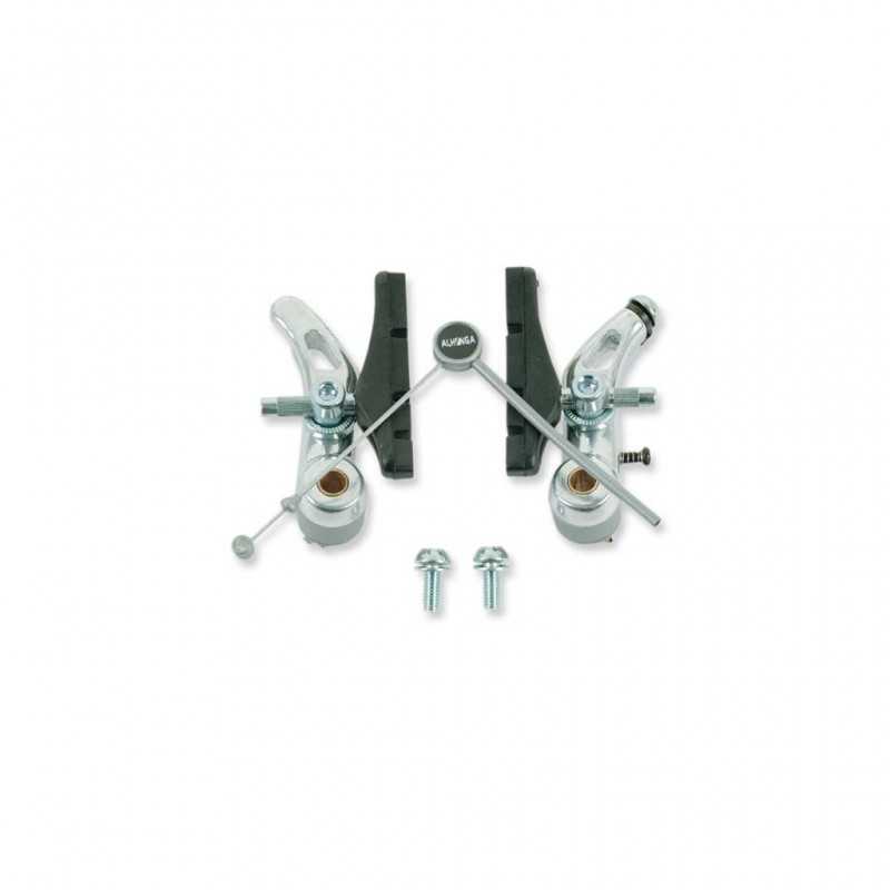 V BIKE Juego de Frenos Cantilever Aluminio Plata para MTB, Ciudad, Infantil, Ciclocross y Trekking 830