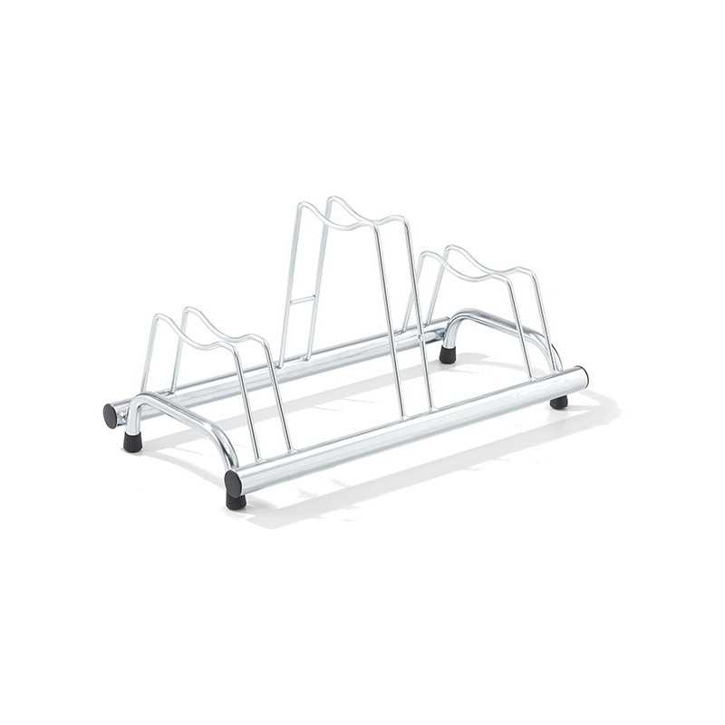 Floor stand for 3 bicycles
