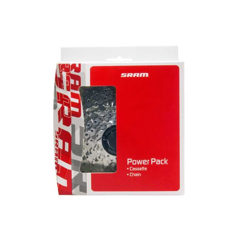 SRAM Kit de cassette 9 velocidades y cadena para bici POWER PACK PG-950 PC-951 (11-28T) 707358