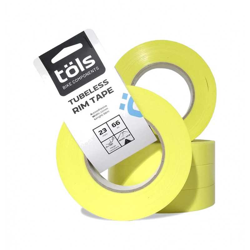 TÖLS Cinta de llanta para bicicleta montaña o carretera TUBELESS 23 MM X 66 M 8436577111009