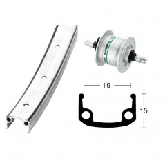 EXAL Rueda de aluminio RD 28X1 3/8 DH3N20 703174