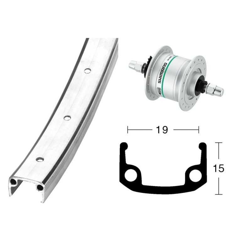 EXAL Aluminum wheel RD 28X1 3/8 DH3N20 703174