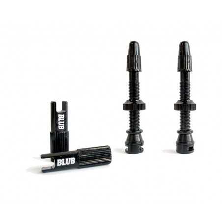 BLUB Valvulas de aluminio para tubelizar TUBELESS PRESTA KIT 44 MM 8436577101000