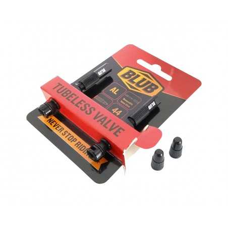 BLUB Valvulas de aluminio para tubelizar TUBELESS PRESTA KIT 44 MM 8436577101000