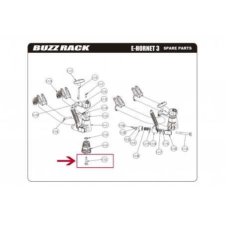 BUZZ RACK Replacement screw BUZZRACER 3 E-HORNET 3 57364