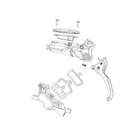 SRAM Aluminum disc brake lever replacement kit 2-RSC (A2) 103237