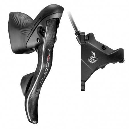 CAMPAGNOLO Front caliper hydraulic left brake / shift lever RECORD EP 2V 160 MM FLAT MOUNT 712724