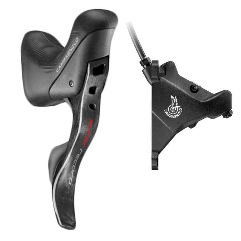 CAMPAGNOLO Front caliper hydraulic left brake / shift lever SUPER RECORD EP 2V 160 MM FLAT MOUNT 712733