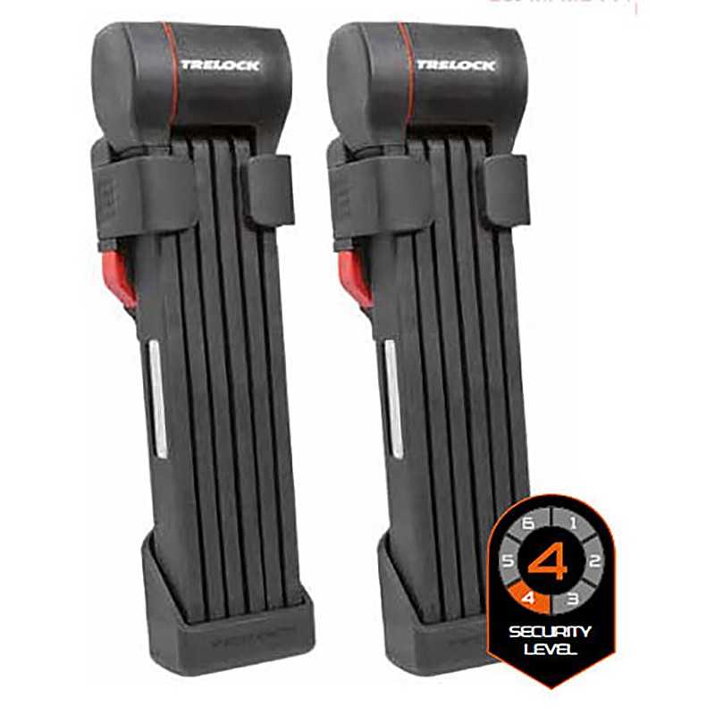 TRELOCK Set candados plegables con soporte FS 480 COPS X-PRESS 100 CM 2 U 712872
