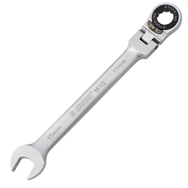 UNIOR Combination wrench with articulated ratchet 6 712879