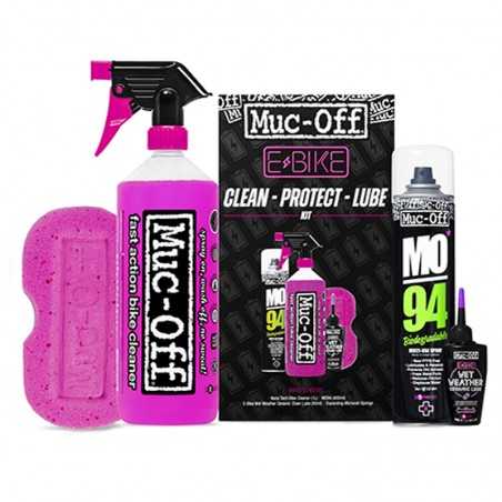 MUC-OFF Kit limpieza - lubricantes proteccion E-BIKE 3 U 713111