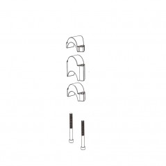 DEDA Kit espaciadores extensiones manillar parabolica FASTBLACK (2X10/2X15/2X30 MM) 713486