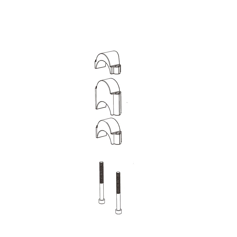 DEDA Kit espaciadores extensiones manillar parabolica FASTBLACK (2X10/2X15/2X30 MM) 713486