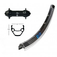 WIENER Front wheel with quick release WINORA EXAL ZX 19 26X1.75 36 T3000 714339