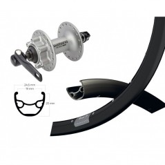 WIENER Front wheel with quick release WINORA RYDE RIVAL 19 29 DISCO 6 36 SHIMANO DEORE 714350