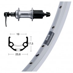 WIENER RUEDA TRASERA ALUMINIO WINORA RYDE ZAC 19 28X1.75 36 SHIMANO ACERA T3000 8V 714352VAR