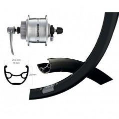 WIENER Front wheel with quick release WINORA RYDE RIVAL 19 29 DISCO CENTERLOCK 32 DH3D32 714368