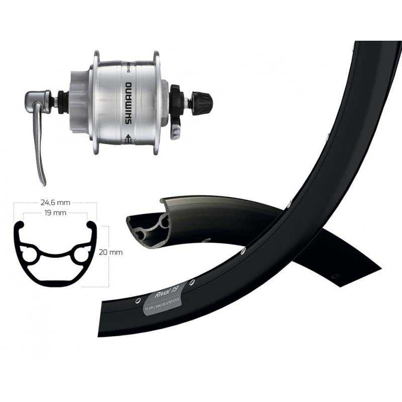 WIENER Front wheel with quick release WINORA RYDE RIVAL 19 29 DISCO CENTERLOCK 32 DH3D32 714368