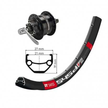 WIENER Front wheel with quick release WINORA DT SWISS 545 26X1.90 6 36 DINAMO DH3D32 NEG 714378