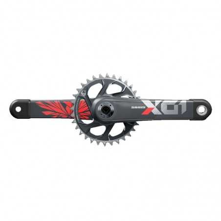 SRAM CRANKSET AND PLATE SET X01 EAGLE X-SYNC2 148 BOOST DUB DM 165 MM 32T 12V CARBON 106482VAR