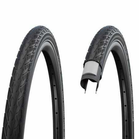SCHWALBE Cubierta neumatico bicicleta rigida reflectante DELTA CRUISER PLUS 700X28 HS431 ACTIVE PUNCTUREG. TWINSKIN 28-622 71321