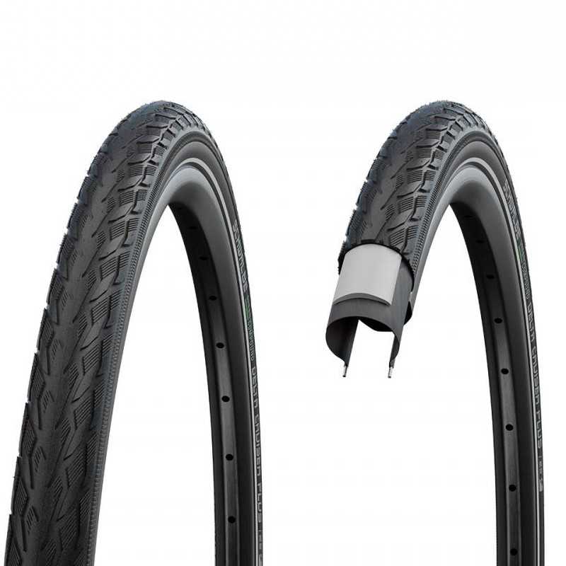 SCHWALBE Cubierta neumatico bicicleta rigida reflectante DELTA CRUISER PLUS 28X1.40/700X35C HS431 ACTIVE PUNC-G. TWINS 37-622 71