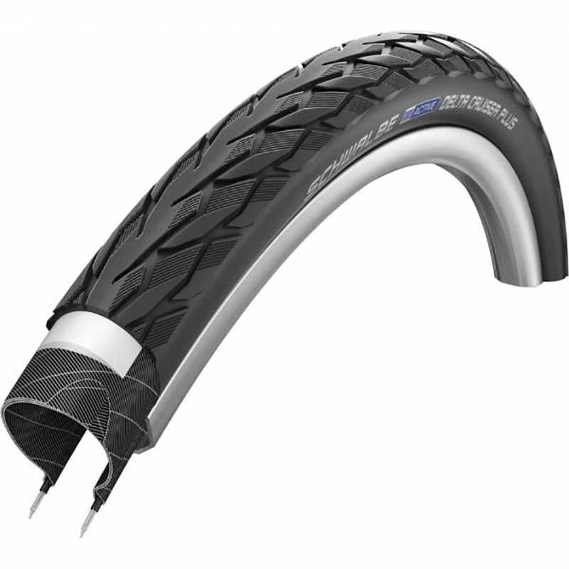 SCHWALBE Rigid reflective bicycle tire DELTA CRUISER PLUS 28X1.75 HS431 ACTIVE PUNCTUREG. TWINSKIN 47-622 714107