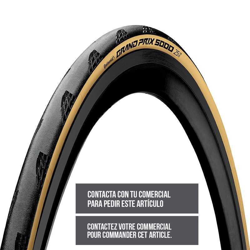 CONTINENTAL Cubierta neumatico bicicleta plegable GRAND PRIX 5000 700X25 NEGRO/CREMA 718500