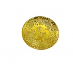 TUDETIC Bitcoin physical coin with acrylic round protector EFE597VAR