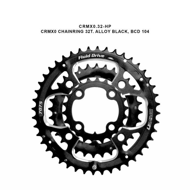 SUN RACE Plato bicicleta aluminio CRMX0 BCD 104 4710944236040