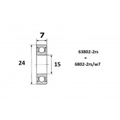 BLACK BEARING Rodamiento de cuadro MAX 6800-2RS 10X19X5 58711