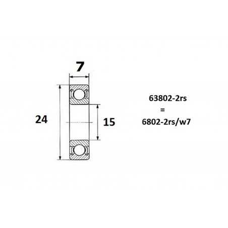 BLACK BEARING Rodamiento de cuadro MAX 6800-2RS 10X19X5 58711
