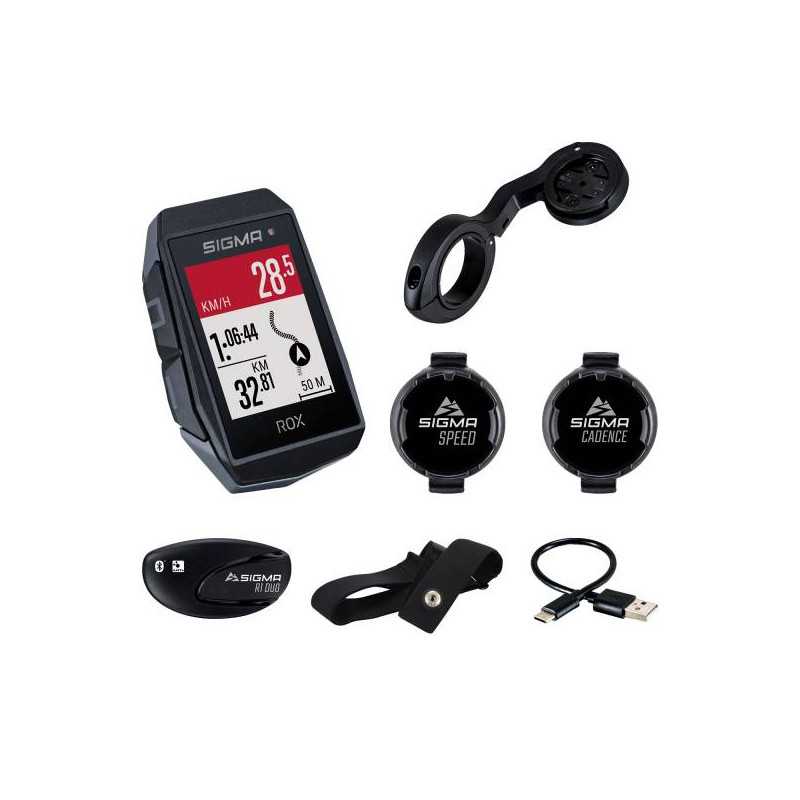 SIGMA Kit ciclocomputador sensor 150 funciones GPS ROX 11.1 EVO 713052