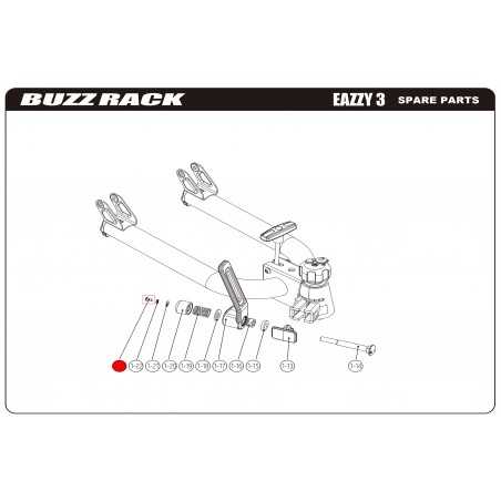 BUZZ RACK Tornillo con cabeza de botín para portabicicletas EAZZY 3 59112