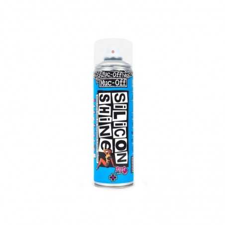 MUC-OFF Spray abrillantador de silicona para bicicletas y motos - Silicon Shine 227023