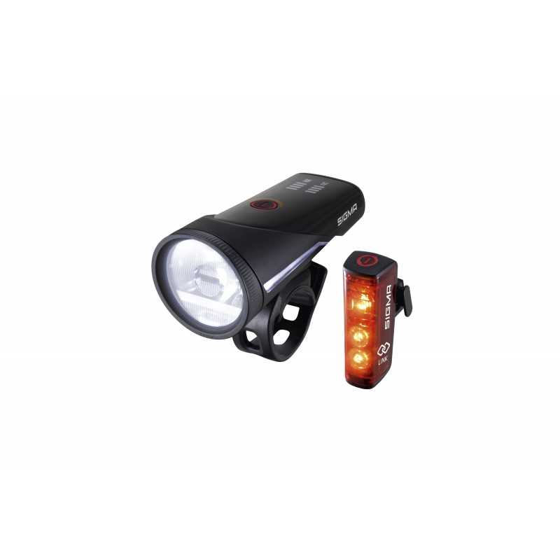 SIGMA Kit faros para bicicleta AURA 100 + BLAZE LINK 58662