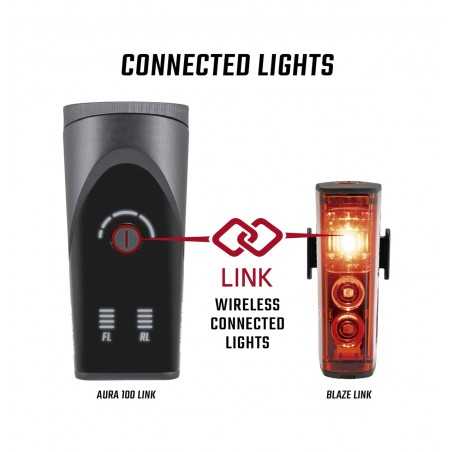 SIGMA Kit faros para bicicleta AURA 100 + BLAZE LINK 58662