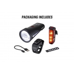 SIGMA Kit faros para bicicleta AURA 100 + BLAZE LINK 58662