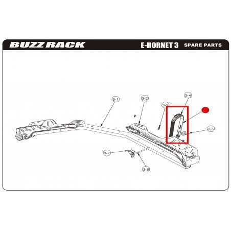 BUZZ RACK Recambio almohadilla correa portabicicletas E-HORNET 3BUZZYBEE 2 59054