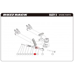 BUZZ RACK Spare bicycle rack nut M12x1.75 EAZZY 3 59060